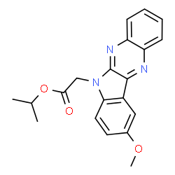 ChemSpider 2D Image | Isopropyl (9-methoxy-6H-indolo[2,3-b]quinoxalin-6-yl)acetate | C20H19N3O3