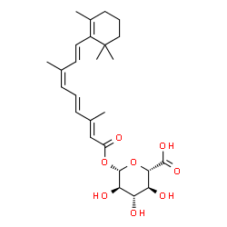 ChemSpider 2D Image | (9cis)-O~15~-[(2S,3R,4S,5S,6S)-6-Carboxy-3,4,5-trihydroxytetrahydro-2H-pyran-2-yl]retinoic acid | C26H36O8