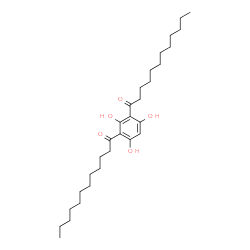 ChemSpider 2D Image | 1-(3-dodecanoyl-2,4,6-trihydroxyphenyl)dodecan-1-one | C30H50O5