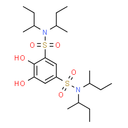 ChemSpider 2D Image | N,N,N',N'-Tetra-sec-butyl-4,5-dihydroxy-1,3-benzenedisulfonamide | C22H40N2O6S2