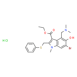 ChemSpider 2D Image | umifenovir hydrochloride | C22H26BrClN2O3S