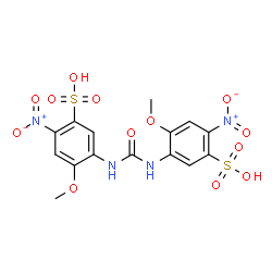 ChemSpider 2D Image | 3,3'-(Carbonyldiimino)bis(4-methoxy-6-nitrobenzenesulfonic acid) | C15H14N4O13S2