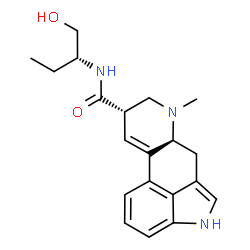 ChemSpider 2D Image | (5alpha,8alpha)-N-[(2R)-1-Hydroxy-2-butanyl]-6-methyl-9,10-didehydroergoline-8-carboxamide | C20H25N3O2