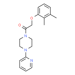 ChemSpider 2D Image | 2-(2,3-Dimethylphenoxy)-1-[4-(2-pyridinyl)-1-piperazinyl]ethanone | C19H23N3O2