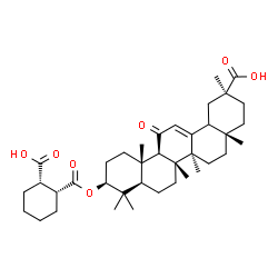 ChemSpider 2D Image | (3beta,18xi)-3-({[(1R,2S)-2-Carboxycyclohexyl]carbonyl}oxy)-11-oxoolean-12-en-30-oic acid | C38H56O7