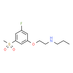 ChemSpider 2D Image | N-{2-[3-Fluoro-5-(methylsulfonyl)phenoxy]ethyl}-1-propanamine | C12H18FNO3S