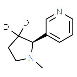 ChemSpider 2D Image | 3-[(2S)-1-Methyl(3,3-~2~H_2_)-2-pyrrolidinyl]pyridine | C10H12D2N2