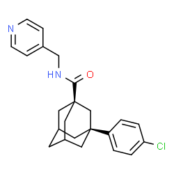 ChemSpider 2D Image | (1r,3r)-3-(4-Chlorophenyl)-N-(4-pyridinylmethyl)-1-adamantanecarboxamide | C23H25ClN2O