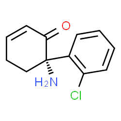 ChemSpider 2D Image | (6S)-6-Amino-6-(2-chlorophenyl)-2-cyclohexen-1-one | C12H12ClNO