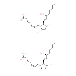 ChemSpider 2D Image | (5Z,11alpha,13E,15S)-11,15-Dihydroxy-9-oxoprosta-5,13-dien-1-oic acid - (5Z,9alpha,11alpha,13E,15S)-9,11,15-trihydroxyprosta-5,13-dien-1-oic acid (1:1) | C40H66O10