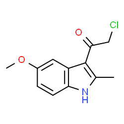 ChemSpider 2D Image | 2-Chloro-1-(5-methoxy-2-methyl-1H-indol-3-yl)ethanone | C12H12ClNO2