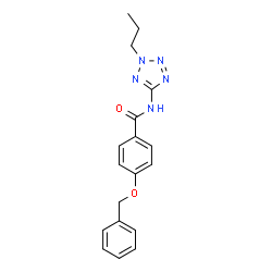 ChemSpider 2D Image | 4-(Benzyloxy)-N-(2-propyl-2H-tetrazol-5-yl)benzamide | C18H19N5O2