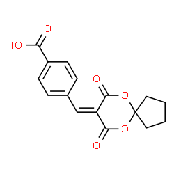 ChemSpider 2D Image | 4-[(7,9-Dioxo-6,10-dioxaspiro[4.5]dec-8-ylidene)methyl]benzoic acid | C16H14O6