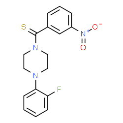 ChemSpider 2D Image | [4-(2-Fluorophenyl)-1-piperazinyl](3-nitrophenyl)methanethione | C17H16FN3O2S