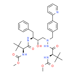 ChemSpider 2D Image | Methyl {(5R,10S,11S,14S)-11-benzyl-10-hydroxy-15,15-dimethyl-5-(2-methyl-2-propanyl)-3,6,13-trioxo-8-[4-(2-pyridinyl)benzyl]-2-oxa-4,7,8,12-tetraazahexadecan-14-yl}carbamate | C38H52N6O7