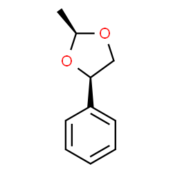 ChemSpider 2D Image | (2S,4R)-2-Methyl-4-phenyl-1,3-dioxolane | C10H12O2