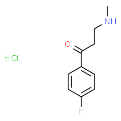 ChemSpider 2D Image | 1-(4-Fluorophenyl)-3-(methylamino)-1-propanone hydrochloride (1:1) | C10H13ClFNO
