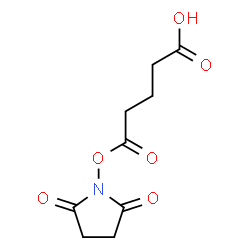 ChemSpider 2D Image | 5-[(2,5-Dioxo-1-pyrrolidinyl)oxy]-5-oxopentanoic acid | C9H11NO6