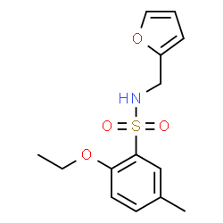 ChemSpider 2D Image | 2-Ethoxy-N-(2-furylmethyl)-5-methylbenzenesulfonamide | C14H17NO4S