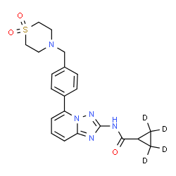 ChemSpider 2D Image | Filgotinib-d4 | C21H19D4N5O3S