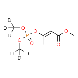 ChemSpider 2D Image | Methyl (2E)-3-({bis[(~2~H_3_)methyloxy]phosphoryl}oxy)-2-butenoate | C7H7D6O6P