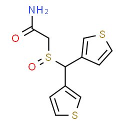 ChemSpider 2D Image | 2-[(Di-3-thienylmethyl)sulfinyl]acetamide | C11H11NO2S3