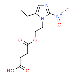 ChemSpider 2D Image | 4-[2-(5-Ethyl-2-nitro-1H-imidazol-1-yl)ethoxy]-4-oxobutanoic acid | C11H15N3O6