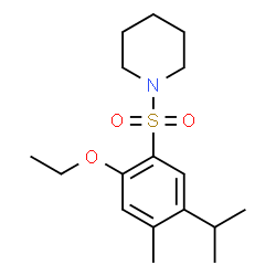 ChemSpider 2D Image | 1-[(2-Ethoxy-5-isopropyl-4-methylphenyl)sulfonyl]piperidine | C17H27NO3S