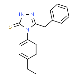 ChemSpider 2D Image | 5-benzyl-4-(4-ethylphenyl)-2H-1,2,4-triazole-3-thione | C17H17N3S