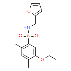 ChemSpider 2D Image | 5-Ethoxy-N-(2-furylmethyl)-2,4-dimethylbenzenesulfonamide | C15H19NO4S
