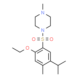 ChemSpider 2D Image | 1-[(2-Ethoxy-5-isopropyl-4-methylphenyl)sulfonyl]-4-methylpiperazine | C17H28N2O3S