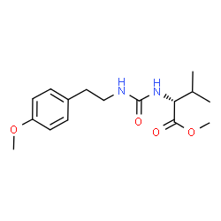 ChemSpider 2D Image | Methyl N-{[2-(4-methoxyphenyl)ethyl]carbamoyl}-D-valinate | C16H24N2O4