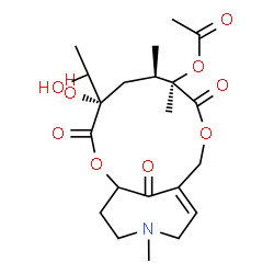 ChemSpider 2D Image | (4S,6R,7R,11Z)-4-Hydroxy-4-(1-hydroxyethyl)-6,7,14-trimethyl-3,8,17-trioxo-2,9-dioxa-14-azabicyclo[9.5.1]heptadec-11-en-7-yl acetate | C21H31NO9
