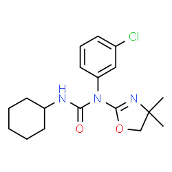 ChemSpider 2D Image | 1-(3-Chlorophenyl)-3-cyclohexyl-1-(4,4-dimethyl-4,5-dihydro-1,3-oxazol-2-yl)urea | C18H24ClN3O2