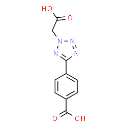 ChemSpider 2D Image | 4-[2-(Carboxymethyl)-2H-tetrazol-5-yl]benzoic acid | C10H8N4O4