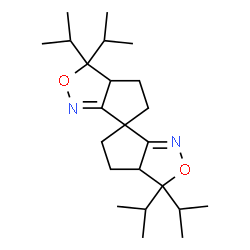 ChemSpider 2D Image | 3,3,3',3'-Tetraisopropyl-3,3',3a,3a',4,4',5,5'-octahydro-6,6'-spirobi[cyclopenta[c][1,2]oxazole] | C23H38N2O2