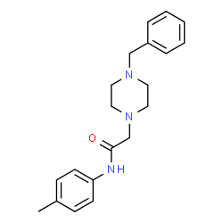 ChemSpider 2D Image | 2-(4-Benzyl-1-piperazinyl)-N-(4-methylphenyl)acetamide | C20H25N3O