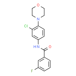 ChemSpider 2D Image | N-[3-Chloro-4-(4-morpholinyl)phenyl]-3-fluorobenzamide | C17H16ClFN2O2