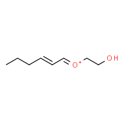 ChemSpider 2D Image | (E)-(2E)-2-Hexen-1-ylidene(2-hydroxyethyl)oxonium | C8H15O2