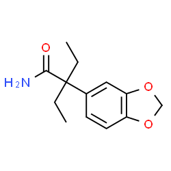 ChemSpider 2D Image | 2-(1,3-Benzodioxol-5-yl)-2-ethylbutanamide | C13H17NO3
