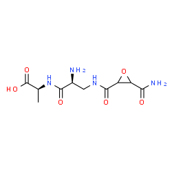 ChemSpider 2D Image | 3-{[(3-Carbamoyl-2-oxiranyl)carbonyl]amino}-L-alanyl-L-alanine | C10H16N4O6