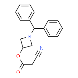ChemSpider 2D Image | 1-benzhydrylazetidin-3-yl 2-cyanoacetate | C19H18N2O2