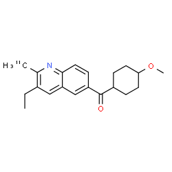 ChemSpider 2D Image | [3-Ethyl-2-(~11~C)methyl-6-quinolinyl](4-methoxycyclohexyl)methanone | C1911CH25NO2