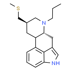 ChemSpider 2D Image | (8beta,10xi)-8-[(Methylsulfanyl)methyl]-6-propylergoline | C19H26N2S