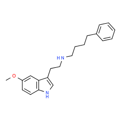 ChemSpider 2D Image | N-[2-(5-Methoxy-1H-indol-3-yl)ethyl]-4-phenyl-1-butanamine | C21H26N2O