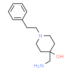 ChemSpider 2D Image | 4-(aminomethyl)-1-phenethylpiperidin-4-ol | C14H22N2O