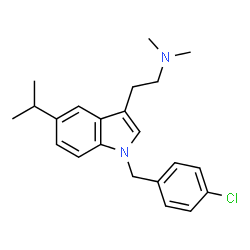 ChemSpider 2D Image | 2-[1-(4-Chlorobenzyl)-5-isopropyl-1H-indol-3-yl]-N,N-dimethylethanamine | C22H27ClN2