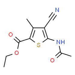 ChemSpider 2D Image | ethyl 5-acetamido-4-cyano-3-methylthenoate | C11H12N2O3S