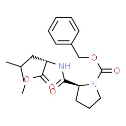 ChemSpider 2D Image | Methyl 1-[(benzyloxy)carbonyl]-L-prolylleucinate | C20H28N2O5