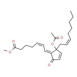 ChemSpider 2D Image | Methyl (5Z,7E,14Z)-12-acetoxy-9-oxoprosta-5,7,10,14-tetraen-1-oate | C23H32O5